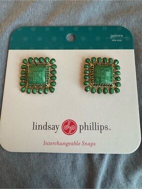 lindsay phillips Green Square & Teardrop Snaps for shoes